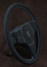 Volante Porsche Alcantara completo fabricante de equipamento original 928 944 924 911 costura cruzada em relevo, usado comprar usado  Enviando para Brazil