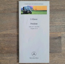 Mercedes G 500/320/400 CDi/290GD G461/G463 Preisliste/Prospekt/brochure/prices comprar usado  Enviando para Brazil