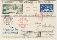 PC oficial SUÍÇA 1931 *FETE NATIONAL* com CD INTERNATIONAL GLIDER CAMP comprar usado  Enviando para Brazil