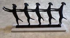 Linha Labrador Conga bronze fundido em uma base de mármore comprar usado  Enviando para Brazil