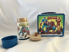 Lancheira e garrafa térmica de metal Marvel Secret Wars 1984 Avengers Dr Doom Spider Man comprar usado  Enviando para Brazil