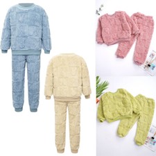 Conjunto de pijama unissex infantil roupa de dormir roupa diária lã gola redonda meninos quentes comprar usado  Enviando para Brazil
