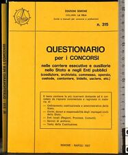 Questionario per concorsi. usato  Ariccia