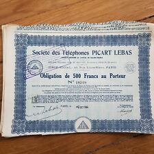 Scripophilie société télép d'occasion  Boulogne-Billancourt