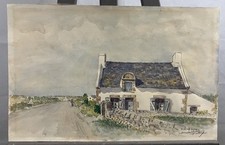 Ancienne aquarelle signée d'occasion  Vannes