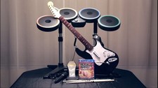 Rock Band 4 BUNDLE für PlayStation 4, 5, PC / Schlagzeug + Gitarre + Micro... comprar usado  Enviando para Brazil