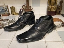 BOTAS KENNETH COLE ITÁLIA COURO PRETO COM CADARÇO BIQUEIRA 7 M comprar usado  Enviando para Brazil