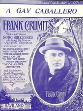 Uma partitura gay caballero Frank Crumit Lou Klein 1929 divertida canção de comédia comprar usado  Enviando para Brazil