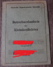 Ddr betriebserlaubnis simson gebraucht kaufen  Marienberg, Pobershau