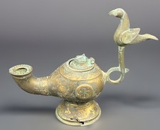 Usado, Lâmpada a óleo islâmica bronze, lâmpada de bronze seljúcida, lâmpada a óleo Al Ladin século XII comprar usado  Enviando para Brazil