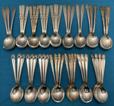 Placa de prata 50 peças antiga a vintage SOPA REDONDA/COLHERES GUMBO comprar usado  Enviando para Brazil