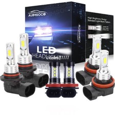 Farol LED + lâmpada de neblina combo 6 lâmpadas 6000K para Dodge RAM 1500 2019 2020, usado comprar usado  Enviando para Brazil