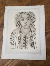Letrero de placa litográfica original Henri Matisse "Tete de Femme-Betty Posing" 1939 segunda mano  Embacar hacia Mexico