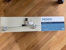 Prateleira de vidro transparente de parede MOEN Banbury níquel escovado Y2690BN, usado comprar usado  Enviando para Brazil