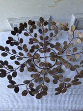 Prato de exibição de peça central design folha de metal bronze 14 polegadas através, usado comprar usado  Enviando para Brazil