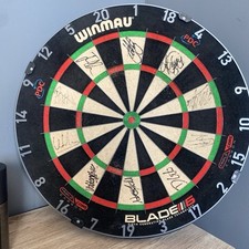 Signed dart board for sale  KIRKWALL