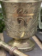 Vintage brass mortar for sale  UK