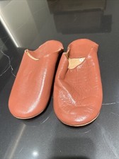 Chinelos masculinos de couro marroquino Babouche sola macia feitos à mão grandes comprar usado  Enviando para Brazil
