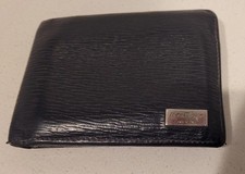 Carteira Salvatore Ferragamo dupla clássica couro bovino preto 6cc bi-dobrável, usado comprar usado  Enviando para Brazil