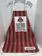 Avental listrado Ohio State Buckeyes Tailgating Game Day churrasco excelente limpeza comprar usado  Enviando para Brazil