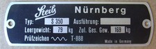 Typenschild steib s350 gebraucht kaufen  Hürtgenwald