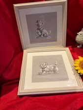 Pair dog framed for sale  BURNTWOOD