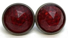 novo estoque antigo 2 bicicletas de motocicleta antigas VERMELHO 1" REFLETORES placa #26 comprar usado  Enviando para Brazil