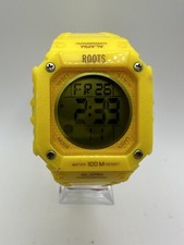 Relógio digital masculino vintage Roots amarelo luz de alarme quadrado , usado comprar usado  Enviando para Brazil