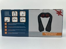 Usado, Massageador de pescoço e ombro Shiatsu com calor tecido profundo travesseiro de amassar 3D comprar usado  Enviando para Brazil