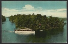 Cartão postal colorido vintage Canada Cruise Boat entre as Mil Ilhas, Ontário comprar usado  Enviando para Brazil