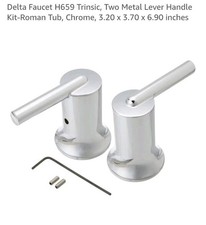 Delta Faucet H659 Trinsic, Two Metal Lever Handle Kit (Only)-Roman Tub, Chrome comprar usado Delta Faucet H659 Trinsic, Two Metal Lever Handle Kit (Only)-Roman Tub, Chrome comprar usado  Enviando para Brazil