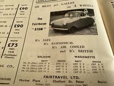 Fairthorpe atom barbour for sale  BRIGHTON
