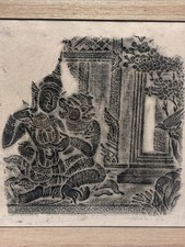 Esfregar antigo templo siamês tailandês, presentes raros de arte tradicional asiática vintage comprar usado  Enviando para Brazil
