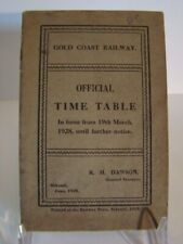 1928 Gold Coast Railway tabela de horário oficial 39pp de uma propriedade local comprar usado  Enviando para Brazil