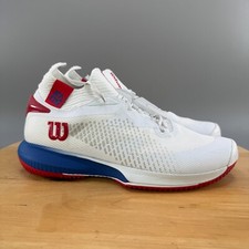 Wilson KAOS Rapide SFT Hombres Talla 9.5 Tenis Zapatos Blanco Rojo Azul Pickleball NUEVO segunda mano  Embacar hacia Mexico