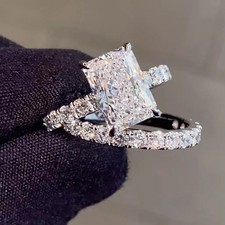 Radiant cut moissanite for sale  Floral Park