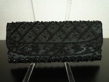 Abendtasche schwarz perlen gebraucht kaufen  Bergisch Gladbach