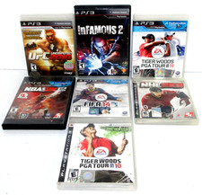 Lote de jogos PS3 / 7 jogos UFC, NHL @K8, Tiger Woods, Fifa, Infamous 2 etc... comprar usado  Enviando para Brazil