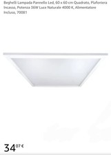 Lampada pannelli 60x60 usato  Ardea