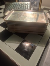 Conjunto de 12 bandejas pequenas de alumínio martelado McClelland Barclay da Dodge, usado comprar usado Conjunto de 12 bandejas pequenas de alumínio martelado McClelland Barclay da Dodge, usado comprar usado  Enviando para Brazil