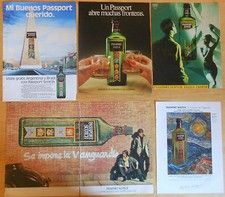 PASSPORT SCOTCH WHISKY 5x ADS 1980s/90s advert advertising promo publicidad comprar usado  Enviando para Brazil