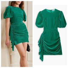 Mini vestido RHODE Pia veludo verde esmeralda - Tamanho 4 comprar usado  Enviando para Brazil