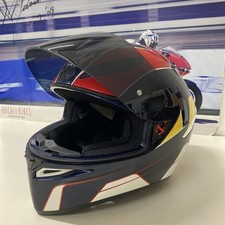 Capacete AGV rosto inteiro azul vermelho branco ajuste asiático #PCB5QV comprar usado  Enviando para Brazil