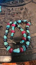 Turquoise beaded necklace. for sale  Luther
