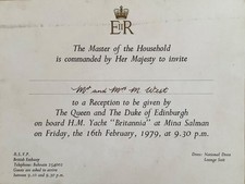 Vintage 1979 invitation for sale  LYMINGTON