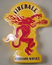 Usado, Letrero metálico Fireball canela whisky 21" Red Devil barra amarilla licor anuncio de pared segunda mano  Embacar hacia Argentina