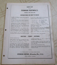 1955 evinrude fleetwin for sale  Goodman