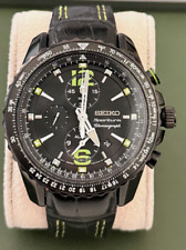 Relógio masculino Seiko Sportura cronógrafo pulseira de couro SNAE97P1, usado comprar usado  Enviando para Brazil