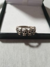 Totenkopfring 925 silber gebraucht kaufen  Ascheberg
