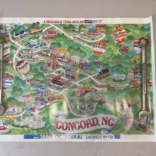 1990 cartoon map for sale  Concord